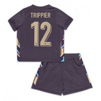 Anglicko Kieran Trippier #12 Vonkajší Detský futbalový dres ME 2024 Krátky Rukáv (+ trenírky)